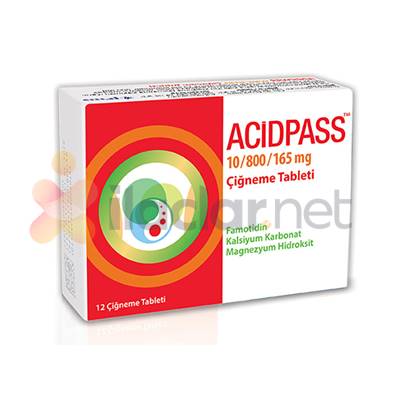 ACIDPASS 10/800/165 MG CIGNEME TABLETI (6 TABLET)