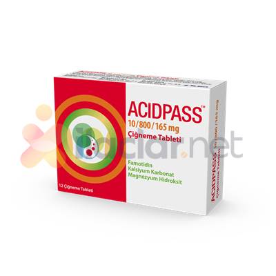 ACIDPASS 10 MG/800 MG/165 MG 12 CIGNEME TABLETI