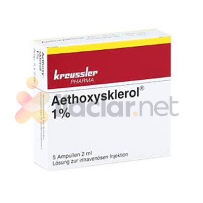AETHOXYSKLEROL % 1 I.V. ENJEKSIYONLUK COZELTI ICEREN AMPUL ( 2 ML X 5 AMPUL )