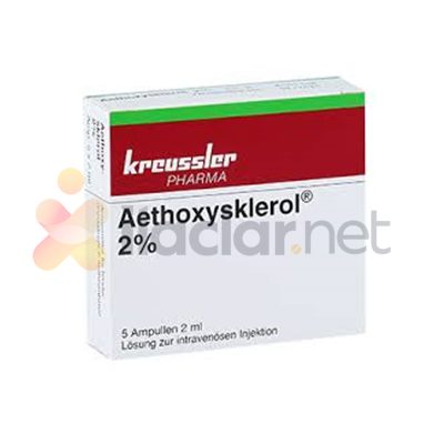 AETHOXYSKLEROL % 2 I.V. ENJEKSIYONLUK COZELTI ICEREN AMPUL ( 2 ML X 5 AMPUL )