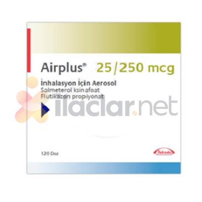AIRPLUS 25/125 MCG INHALASYON ICIN OLCULU DOZLU AEROSOL 120 DOZ