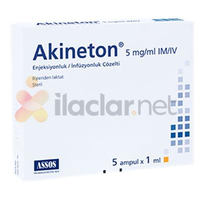 AKINETON 5 MG/ML ENJEKSIYON ICIN SOLUSYON ICEREN 1 ML X 5 AMPUL
