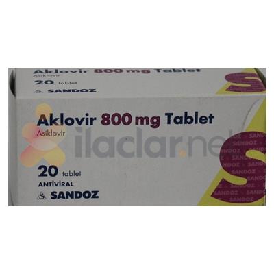 AKLOVIR 800 MG 20 TABLET