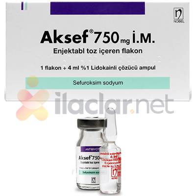 AKSEF 750 MG IM ENJEKSIYONLUK TOZ 1 FLAKON