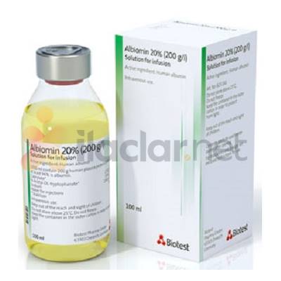 ALBIOMIN %20 100 ML IV INFUZYONLUK COZELTI (1 FLAKON)