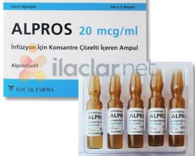 ALPROS 20 MCG/ML INF. ICIN KONSANTRE COZ. ICEREN 1 MLx5 AMPUL