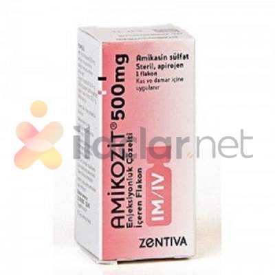 AMIKOZIT 500 MG IM/IV ENJ. COZ. ICEREN FLAKON, 1 FLAKON