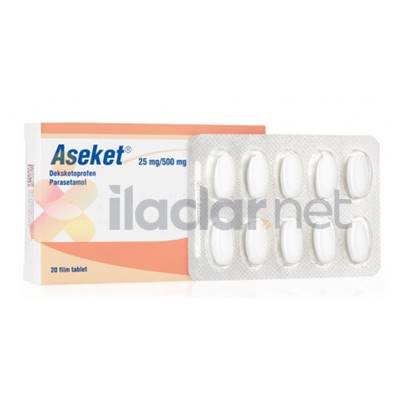 ASEKET 25/500 MG 20 FILM TABLET