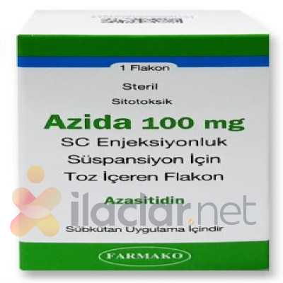 AZIDA 100 MG SC ENJEKSIYONLUK SUSPANSIYON ICIN TOZ ICEREN FLAKON
