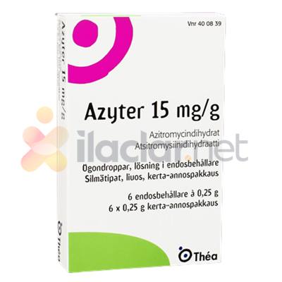 AZYTER 15 MG/G TEK DOZLUK GOZ DAMLASI 6 FLAKON