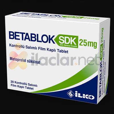 BETABLOK SDK 25 MG KONTROLLU SALIMLI 20 FILM TABLET