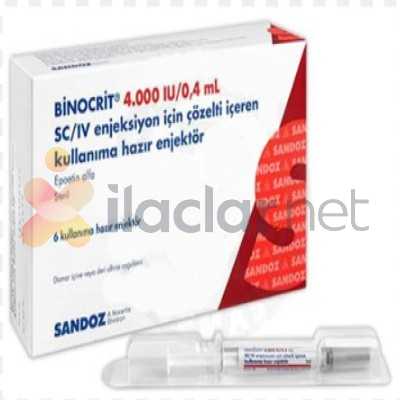 BINOCRIT 4000 IU/0,4 ML SC/IV ENJEKSIYON ICIN COZELTI ICEREN 6 KULLANIMA HAZIR ENJEKTOR