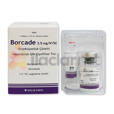 BORCADE 3,5 MG IV/SC ENJEKSIYONLUK COZELTI HAZIRLAMAK ICIN LIYOFILIZE TOZ ( 1 FLAKON)