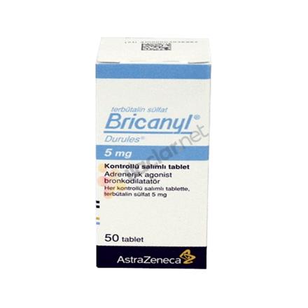 BRICANYL DURULES 5 mcg kontrollü salım 50 tablet