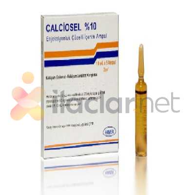 CALCIOSEL %10 ENJEKSIYONLUK COZELTI ICEREN AMPUL (10 ML 5 AMPUL)