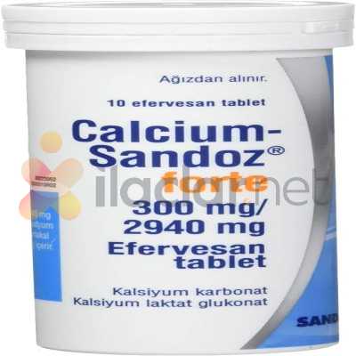 CALCIUM SANDOZ FORTE 300 MG/2940 MG EFERVESAN TABLET