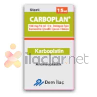 CARBOPLAN 150 MG/15ML INFUZYON ICIN ENJEKSIYONLUK COZELTI (1 FLAKON)