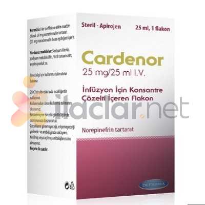 CARDENOR 25 MG/25 ML IV INFUZYON ICIN KONSANTRE COZELTI ICEREN 1 FLAKON