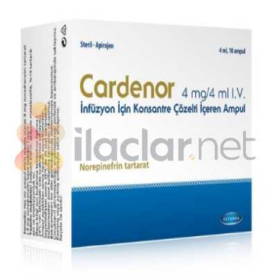 CARDENOR 4 MG/4 ML IV INFUZYON ICIN KONSANTRE COZELTI ICEREN 10 AMPUL