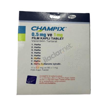 CHAMPIX 0.5 mg 11 + 1 mg 42 film kaplı tablet