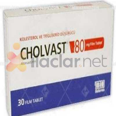 CHOLVAST 80 MG 30 FILM TABLET