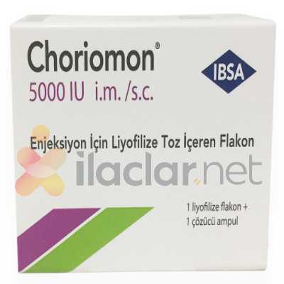 CHORIOMON 5000 IU IU ENJEKSIYONLUK LIYOFILIZE TOZ (1 FLAKON)