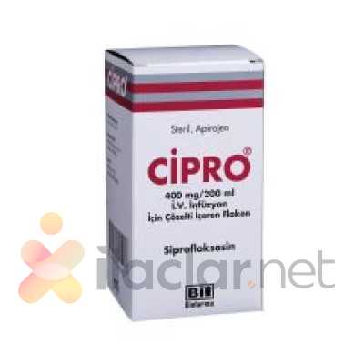 CIPRO 400 MG/200 ML IV INFUZYON ICIN COZELTI ICEREN FLAKON