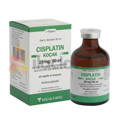 CISPLATIN-KOCAK 50 MG/100 ML IV INFUZYON ICIN KONSANTRE SOLUSYON ICEREN FLAKON