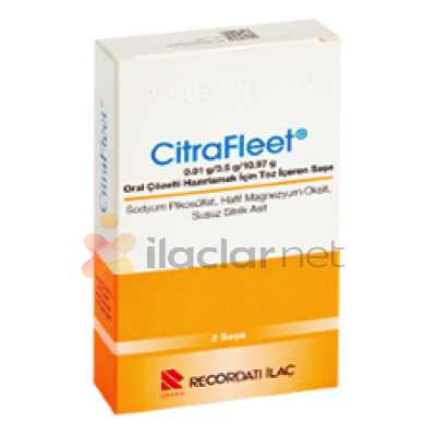 CITRAFLEET 0,01 G/ 3,5 G / 10,97 G ORAL COZ. HAZIRLAMAK ICIN TOZ ICEREN 2 SASE