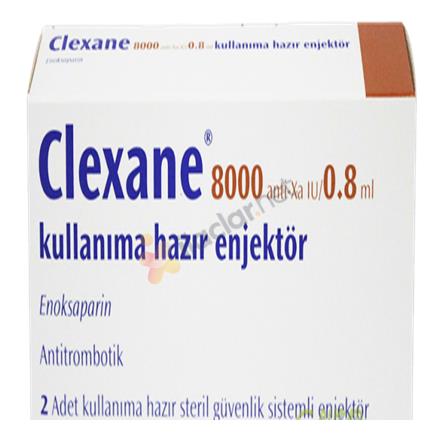 CLEXANE 8000 ANTI-XA IU/0.8 ml kull.hazır enjektör