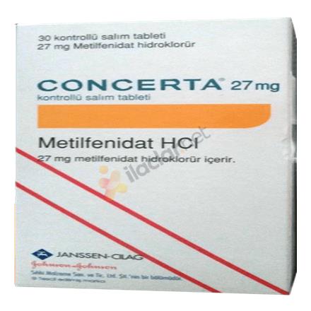 CONCERTA 27 mg 30 kont. salım tableti