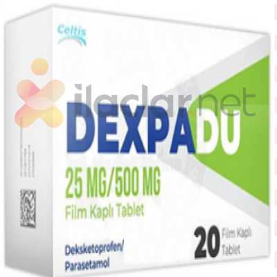 DEXPADU 25 MG /500 MG 20 FILM KAPLI TABLET