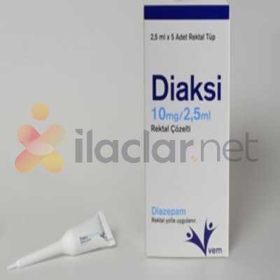 DIAKSI 10 MG /2.5 ML REKTAL COZELTI