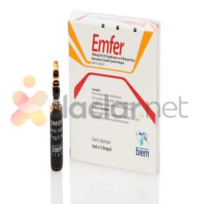 EMFER 100MG/5ML ENJEKSIYON VE INFUZYON ICIN KONSANTRE COZELTI ICEREN 5 AMPUL