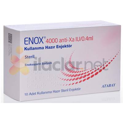 ENOX 4000 ANTI-XA IU/0,4 ML 10 KULLANIMA HAZIR ENJEKTOR
