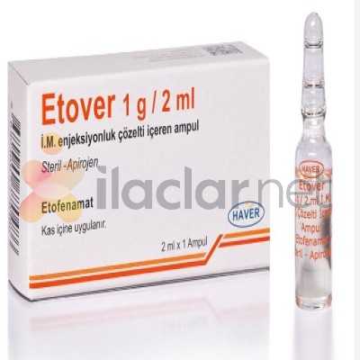 ETOVER 1 G/2 ML IM ENJEKSIYONLUK COZELTI ICEREN AMPUL