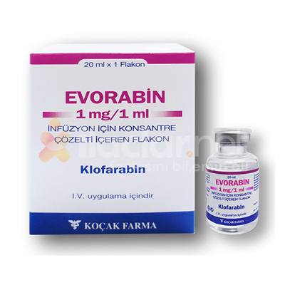 EVORABIN 1 MG/1 ML INFUZYON ICIN KONSANTRE COZELTI ICEREN 1 FLAKON