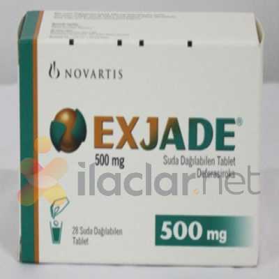 EXJADE 500 MG 28 ADET SUDA DAGILABILEN TABLET