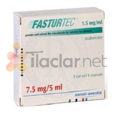 FASTURTEC 7,5 MG/5 ML INFÜZYONLUK COZELTI ICIN TOZ ICEREN FLAKON VECOZUCU ICEREN AMPUL