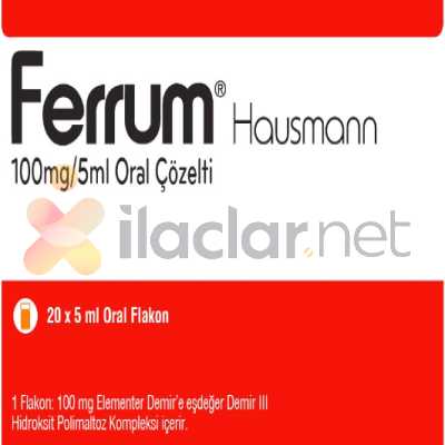 FERRUM HAUSMANN 100MG/2ML IM ENJEKSIYONLUK COZELTI