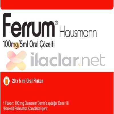 FERRUM HAUSMANN 100MG/2ML IM ENJEKSIYONLUK COZELTI