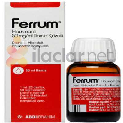 FERRUM HAUSMANN 50 MG/ML DAMLA COZELTI
