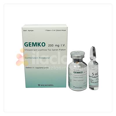 GEMKO 200 MG IV INF. ICIN LIYOFILIZE TOZ ICEREN FLAKON