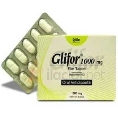 GLIFOR 1000 MG 100 FILM TABLET