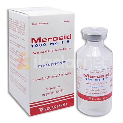 MEROSID 1 GR IV ENJEKTABL TOZ ICEREN 1 FLAKON