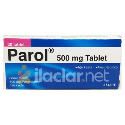 PAROL 500 MG 20 TABLET