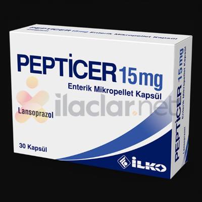 PEPTICER 15 MG 30 ENTERIK MIKROPELLET KAPSUL