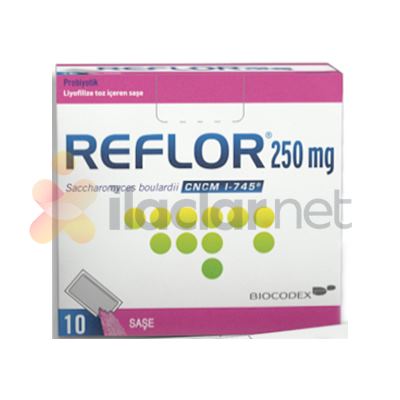 REFLOR 250 mg liyofilize toz içeren 10 saşe